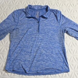 Danskin Now Blue Quarter-Zip Sweatshirt